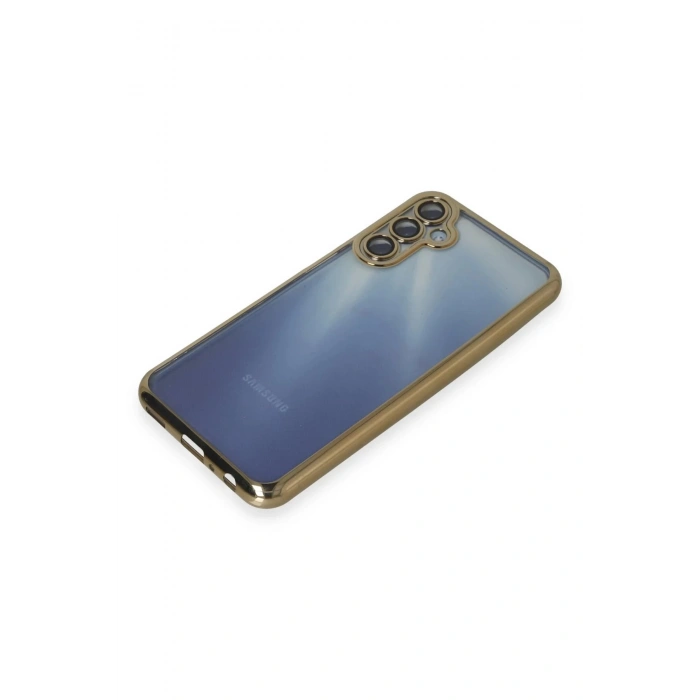 HarmonyAura  Samsung Galaxy A55 5g Kılıf Lensli Silikon - Gold