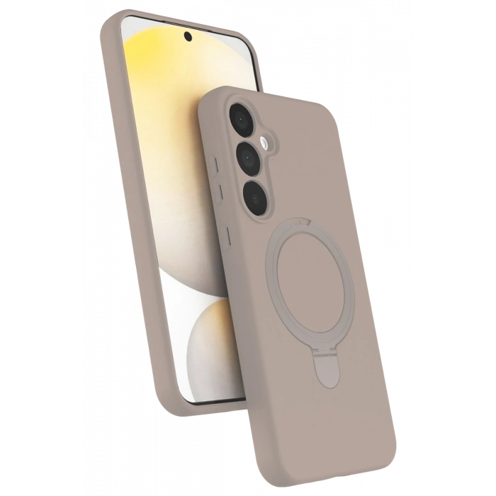 HarmonyAura Samsung Galaxy A55 5G Regal Magsafe Standlı Kapak - Çöl Titanyum
