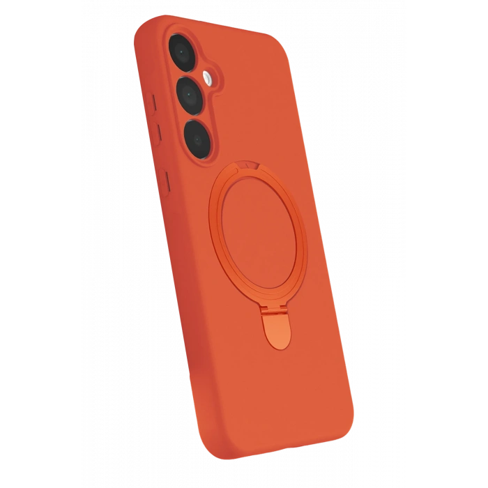 HarmonyAura Samsung Galaxy A55 5G Regal Magsafe Standlı Kapak - Turuncu