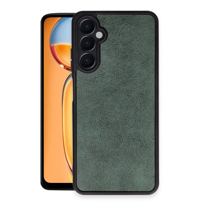 HarmonyAura  Samsung Galaxy A56 Kılıf Aras Deri Kapak - Koyu Yeşil