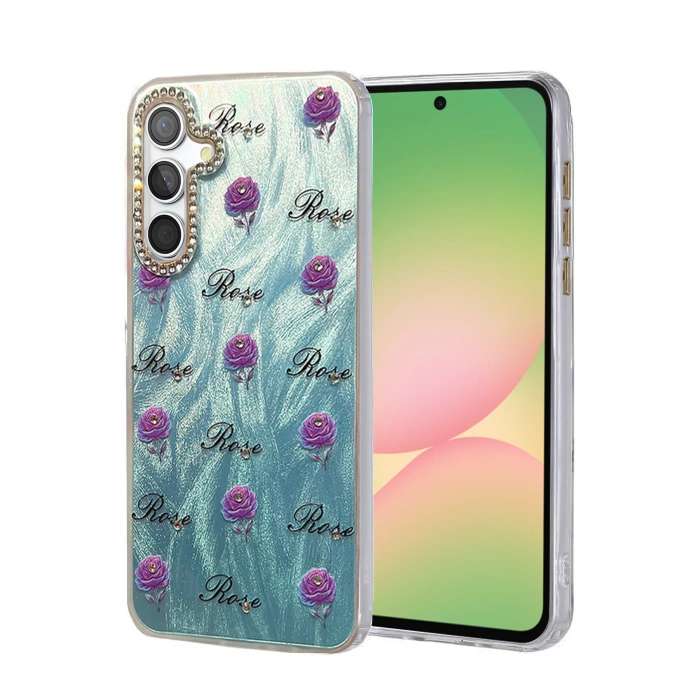 HarmonyAura Samsung Galaxy A56 Kılıf Blade Aynalı Desenli Kapak - Desen 9