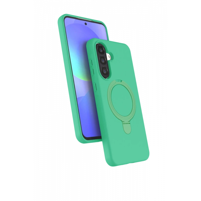 HarmonyAura Samsung Galaxy A56 Regal Magsafe Standlı Kapak - Yeşil