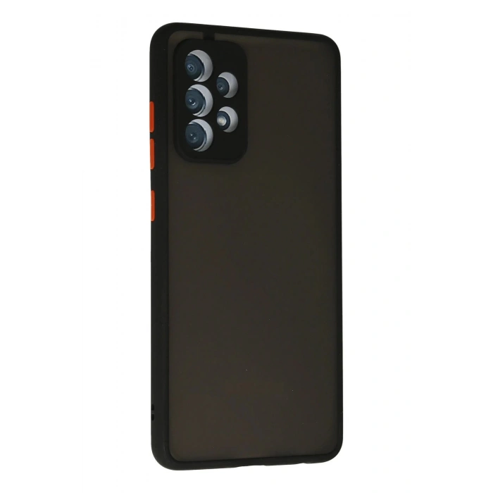 HarmonyAura  Samsung Galaxy A72 Kılıf Montreal Silikon Kapak - Siyah