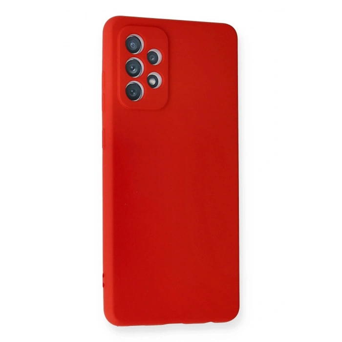 HarmonyAura  Samsung Galaxy A72 Kılıf Nano Içi Kadife Silikon - Kırmızı
