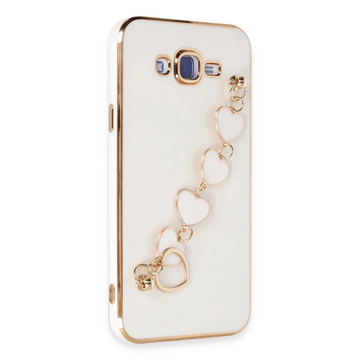 HarmonyAura  Samsung Galaxy J7 Kılıf Esila Silikon - Beyaz