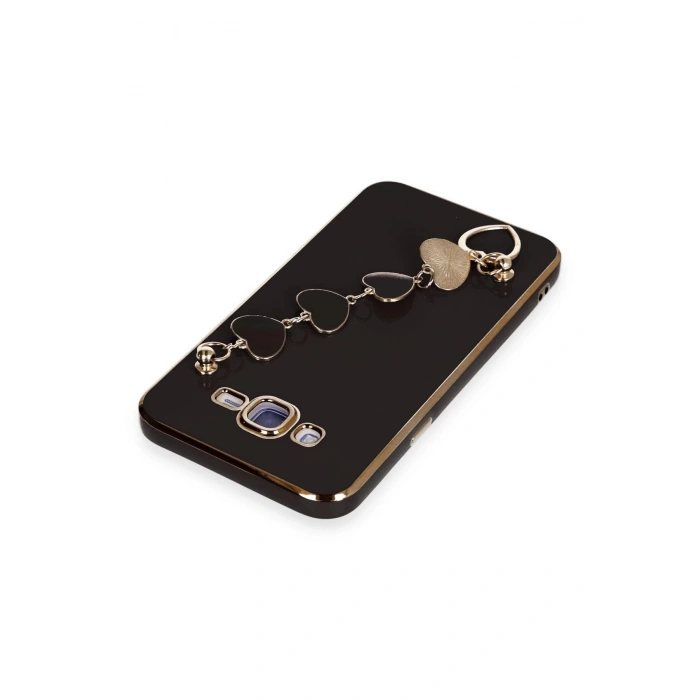 HarmonyAura  Samsung Galaxy J7 Kılıf Esila Silikon - Siyah