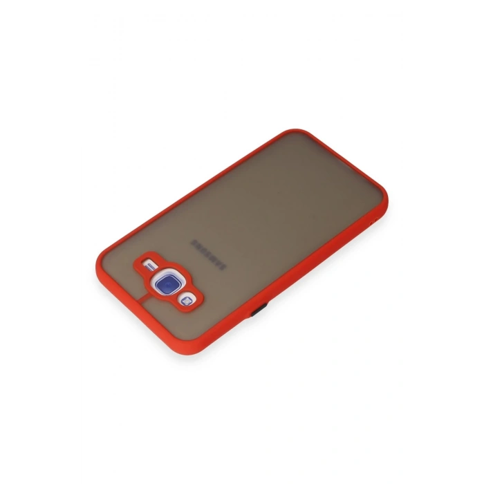 HarmonyAura  Samsung Galaxy J7 Kılıf Montreal Silikon Kapak - Kırmızı