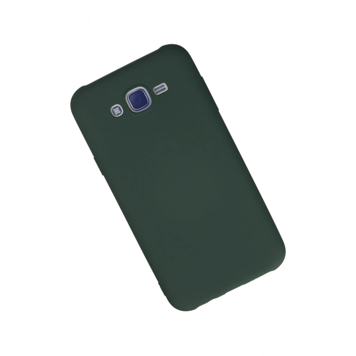 HarmonyAura  Samsung Galaxy J7 Kılıf Nano Içi Kadife Silikon - Koyu Yeşil
