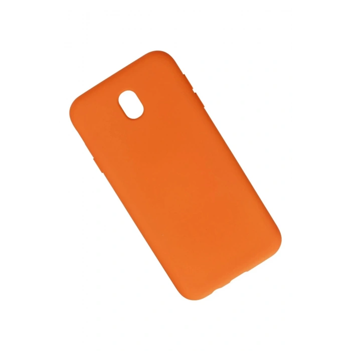 HarmonyAura  Samsung Galaxy J7 Pro / J730 Kılıf Nano Içi Kadife Silikon - Turuncu