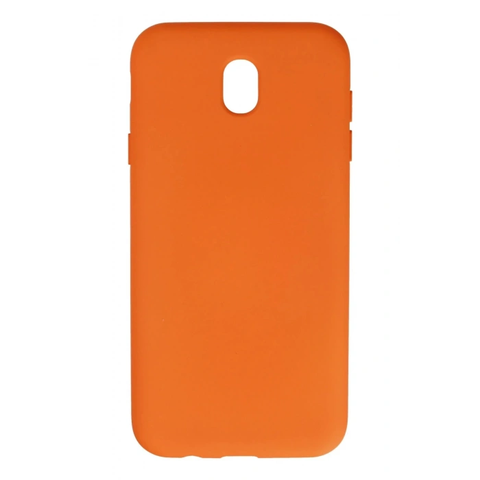 HarmonyAura  Samsung Galaxy J7 Pro / J730 Kılıf Nano Içi Kadife Silikon - Turuncu
