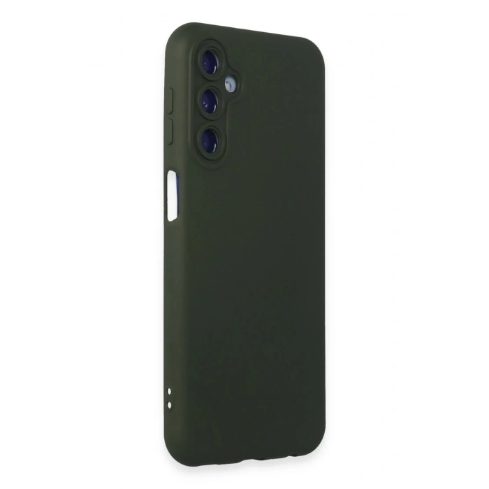 HarmonyAura  Samsung Galaxy M14 5g Kılıf Nano Içi Kadife Silikon - Koyu Yeşil