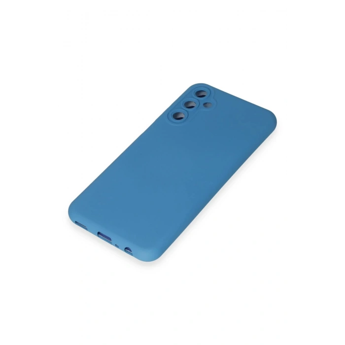 HarmonyAura  Samsung Galaxy M14 5g Kılıf Nano Içi Kadife Silikon - Mavi