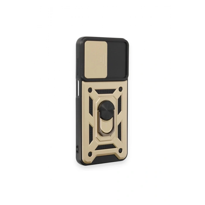 HarmonyAura  Samsung Galaxy M14 5g Kılıf Pars Lens Yüzüklü Silikon - Gold