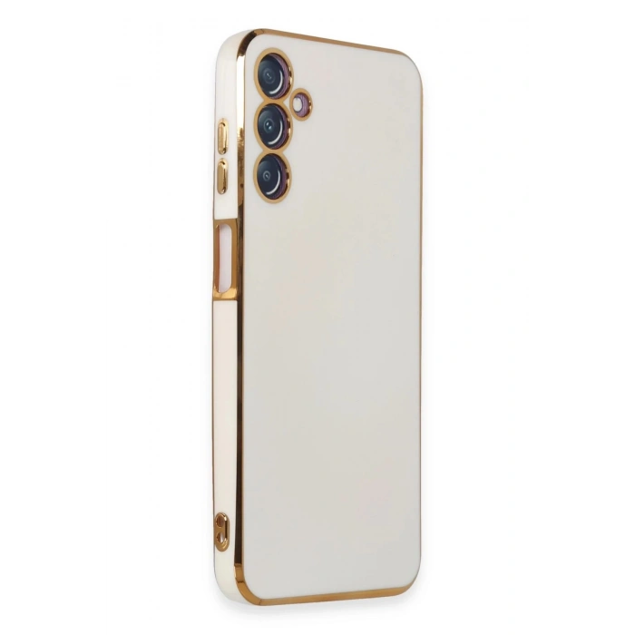 HarmonyAura  Samsung Galaxy M14 5g Kılıf Volet Silikon - Beyaz