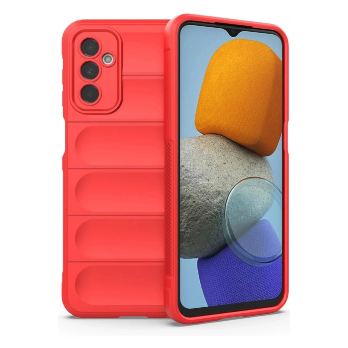 HarmonyAura  Samsung Galaxy M23 Kılıf Optimum Silikon - Kırmızı