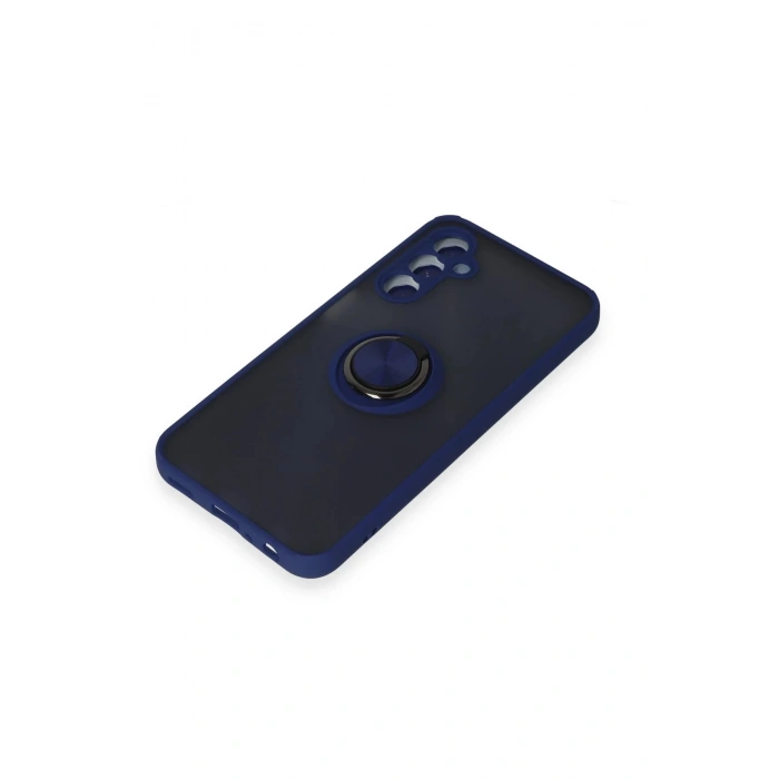 HarmonyAura  Samsung Galaxy M34 5g Kılıf Montreal Yüzüklü Silikon Kapak - Lacivert
