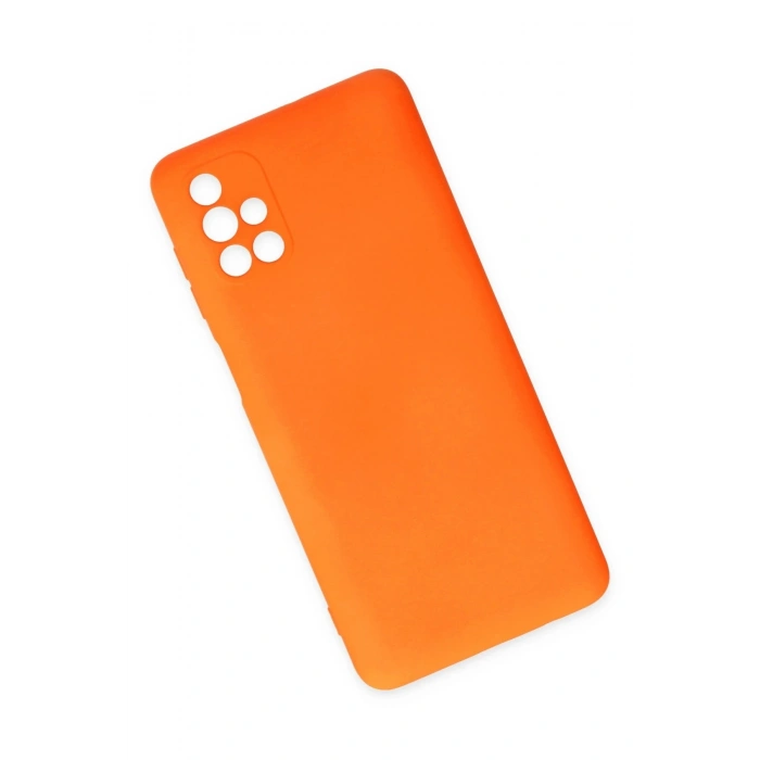 HarmonyAura  Samsung Galaxy M51 Kılıf Nano Içi Kadife Silikon - Turuncu