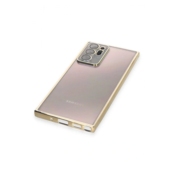 HarmonyAura  Samsung Galaxy Note 20 Ultra Kılıf Lensli Silikon - Gold