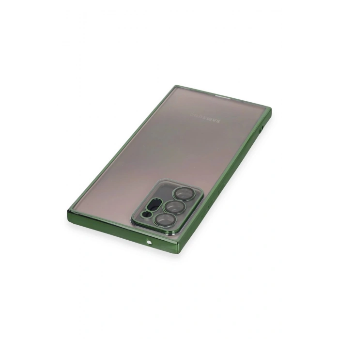HarmonyAura  Samsung Galaxy Note 20 Ultra Kılıf Lensli Silikon - Yeşil
