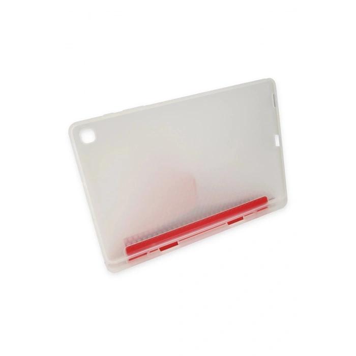 HarmonyAura  Samsung Galaxy P610 Tab S6 Lite 10.4 Kılıf Kalemlikli Mars Tablet Kılıfı - Kırmızı