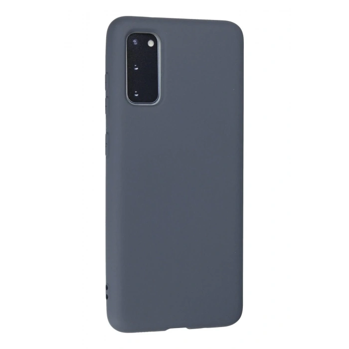 HarmonyAura  Samsung Galaxy S20 Kılıf Nano Içi Kadife Silikon - Gri