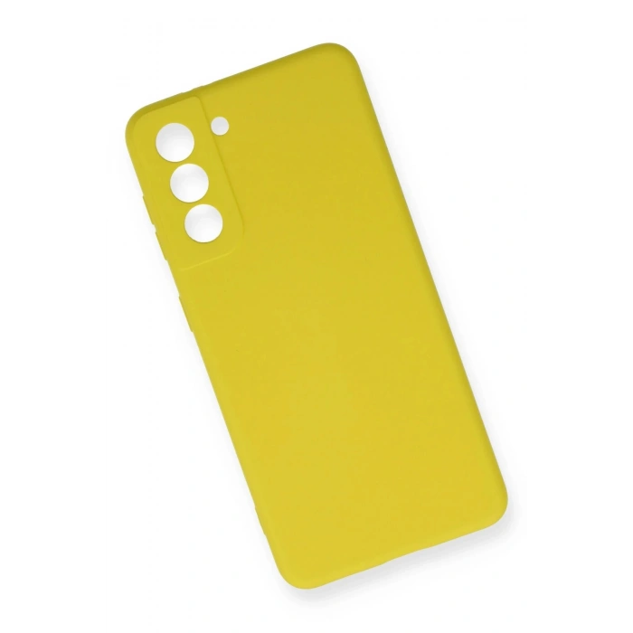 HarmonyAura  Samsung Galaxy S21 Fe Kılıf Nano Içi Kadife Silikon - Sarı