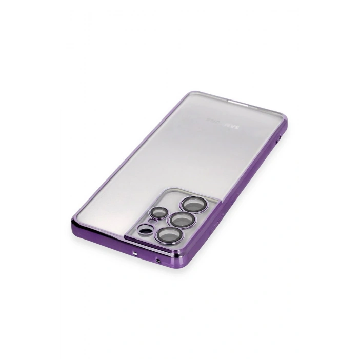 HarmonyAura  Samsung Galaxy S21 Ultra Kılıf Lensli Silikon - Mor