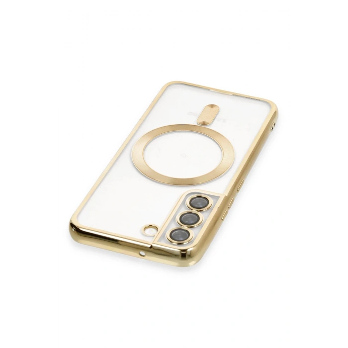 HarmonyAura  Samsung Galaxy S22 Kılıf Kross Magneticsafe Kapak - Gold