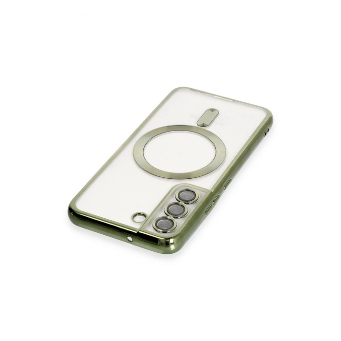 HarmonyAura  Samsung Galaxy S22 Kılıf Kross Magneticsafe Kapak - Koyu Yeşil