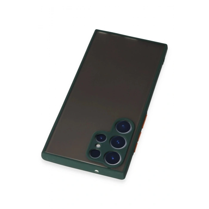 HarmonyAura  Samsung Galaxy S22 Ultra Kılıf Montreal Silikon Kapak - Yeşil