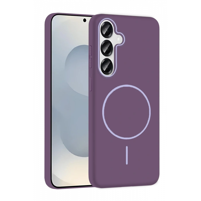 HarmonyAura Samsung Galaxy S23 FE Broş Magsafe Kapak - Mor