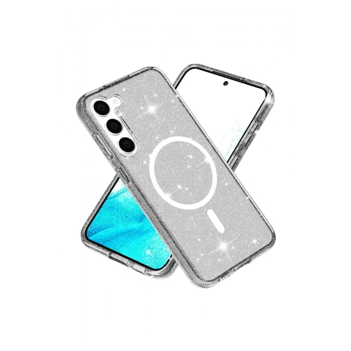 HarmonyAura  Samsung Galaxy S23 Fe Kılıf Glow Magsafe Kapak - Siyah