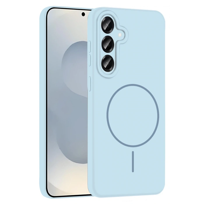 HarmonyAura Samsung Galaxy S23 FE Kılıf Jully Magsafe Kapak - Mavi