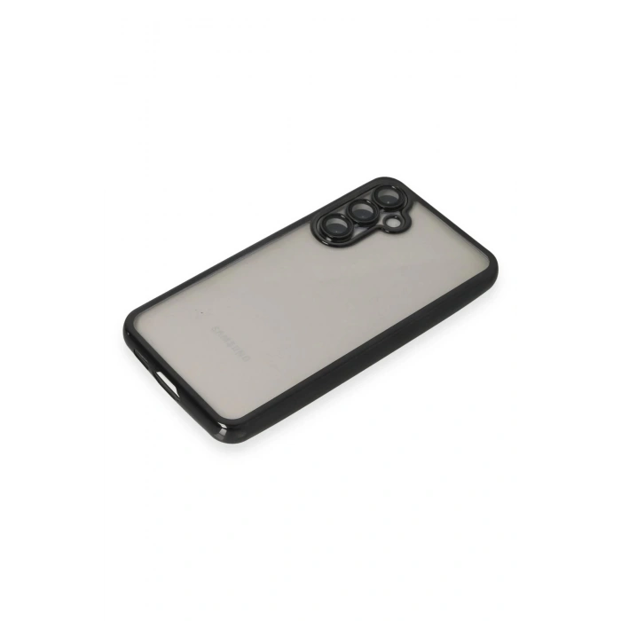 HarmonyAura  Samsung Galaxy S23 Fe Kılıf Lensli Silikon - Siyah