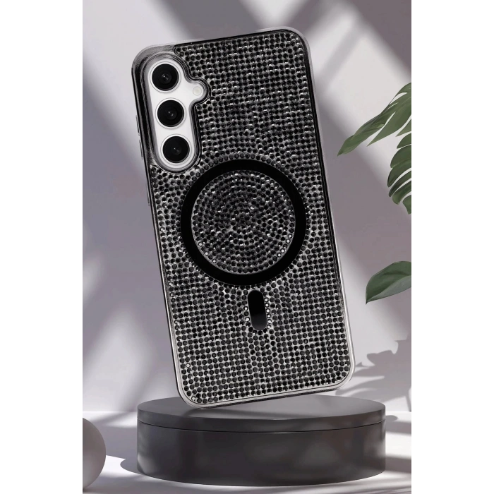 HarmonyAura  Samsung Galaxy S23 Kılıf Diamond Magsafe Kapak - Rainbow