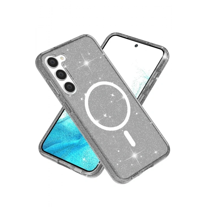 HarmonyAura  Samsung Galaxy S23 Kılıf Glow Magsafe Kapak - Siyah