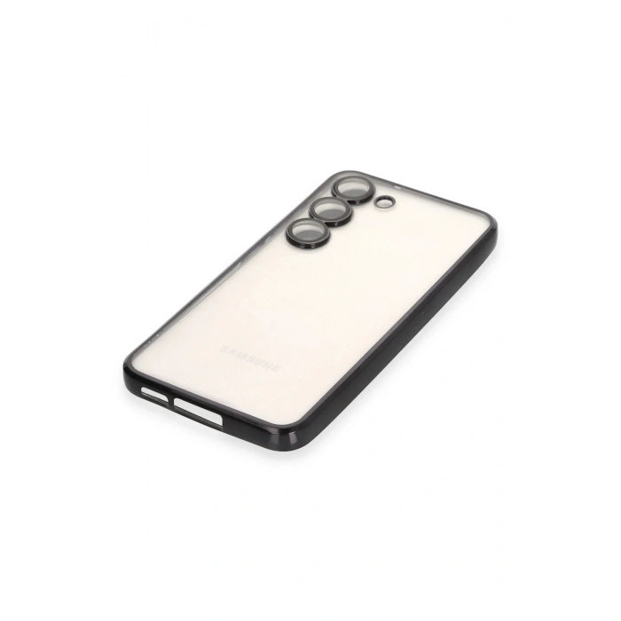 HarmonyAura  Samsung Galaxy S23 Kılıf Lensli Silikon - Siyah