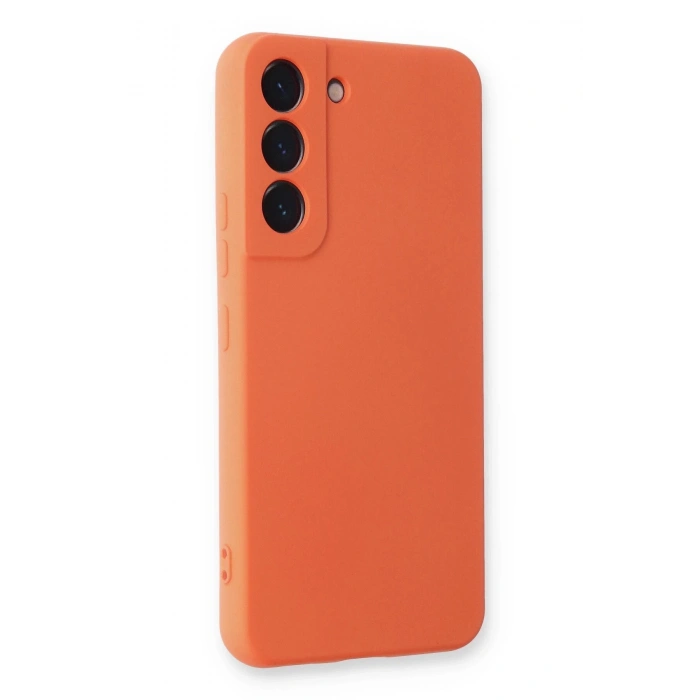 HarmonyAura  Samsung Galaxy S23 Plus Kılıf Nano Içi Kadife Silikon - Turuncu