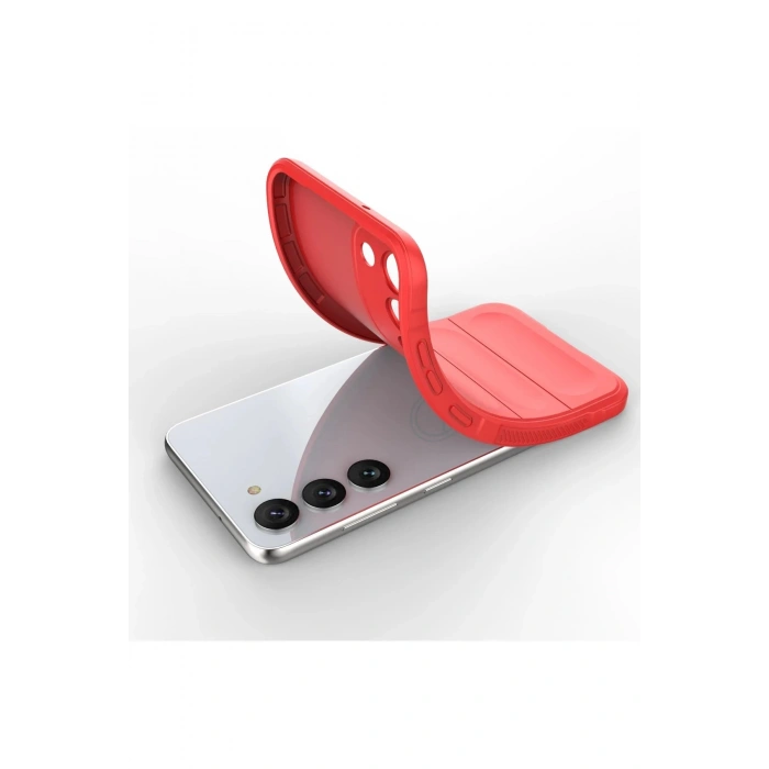 HarmonyAura  Samsung Galaxy S23 Plus Kılıf Optimum Silikon - Kırmızı