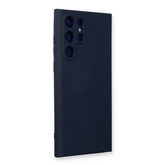 HarmonyAura  Samsung Galaxy S23 Ultra Kılıf Nano Içi Kadife Silikon - Lacivert