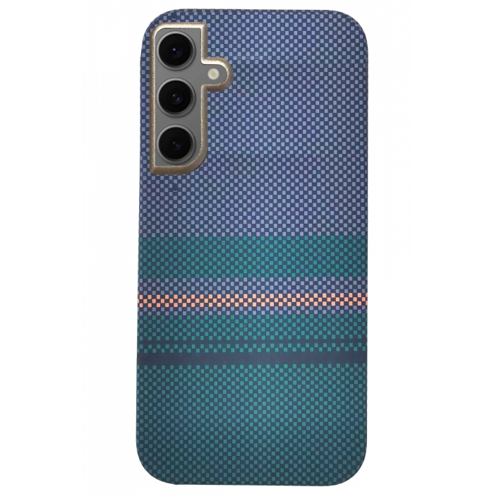 HarmonyAura Samsung Galaxy S24 Besa Magsafe Kapak - Mavi