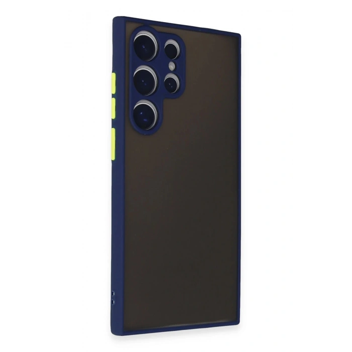 HarmonyAura  Samsung Galaxy S24 Ultra Kılıf Montreal Silikon Kapak - Lacivert