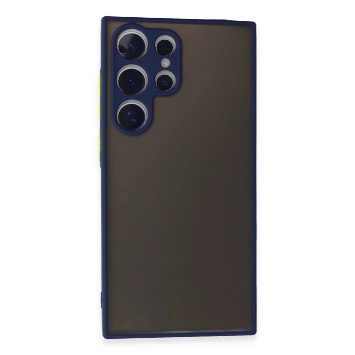 HarmonyAura  Samsung Galaxy S24 Ultra Kılıf Montreal Silikon Kapak - Lacivert