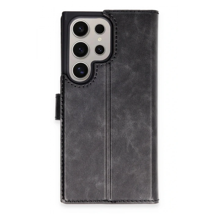 HarmonyAura  Samsung Galaxy S24 Ultra Kılıf Trend S Plus Kapaklı Kılıf - Siyah