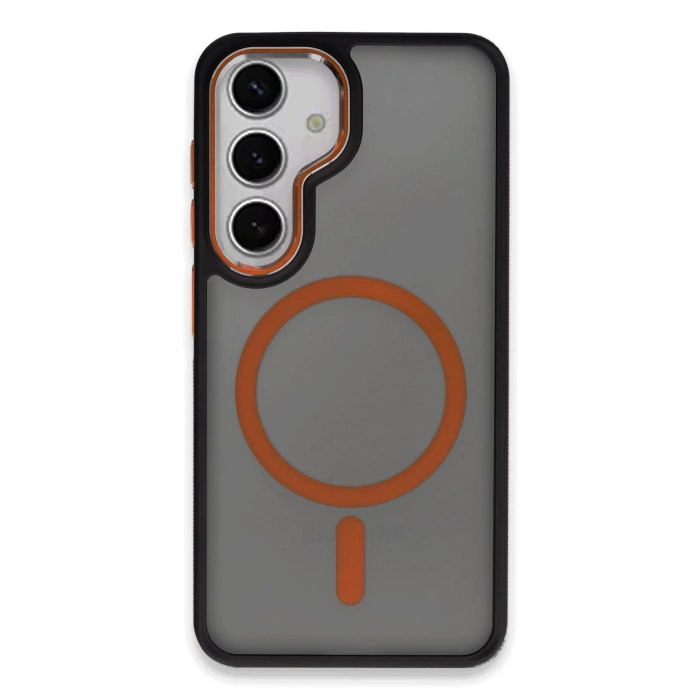 HarmonyAura Samsung Galaxy S24 Winner Magsafe Kapak - Turuncu