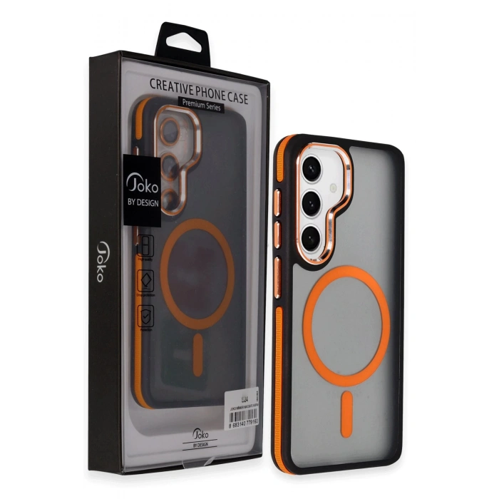 HarmonyAura Samsung Galaxy S24 Winner Magsafe Kapak - Turuncu