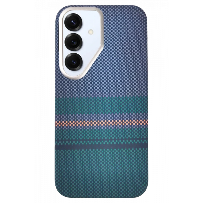 HarmonyAura Samsung Galaxy S25 Besa Magsafe Kapak - Mavi