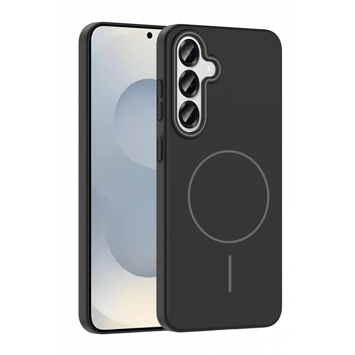 HarmonyAura Samsung Galaxy S25 Broş Magsafe Kapak - Siyah