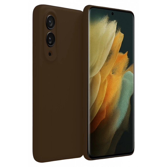 HarmonyAura Samsung Galaxy S25 Edge First Silikon - Kahverengi