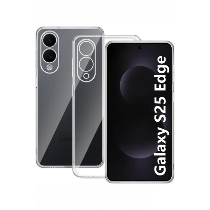 HarmonyAura Samsung Galaxy S25 Edge Kılıf Lüx Şeffaf Silikon